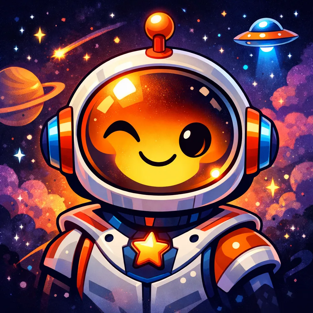Colorful animal mascot avatar with geometric shapes and bright colors representing a friendly profile picture.
